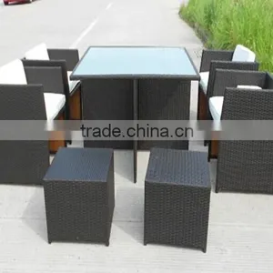 NEW Soho 9 Pcs Furniture Outdoor Garden Rattan Dining Set thumbnail-1