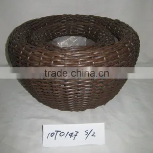 Round pe Rattan Flower Pots Planter Pots thumbnail-1