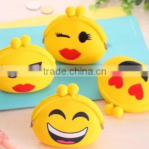 2017 Lastest Design Cute Ladies Silicone Emoji Coin Purse Bag thumbnail-2