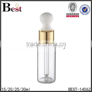 2017 Hot New Products Cosmetic Fragrance Perfume Glass Bottle 15ml 20ml 30ml Screw Gold Big Dropper Glass Perfume Bottle China thumbnail-5