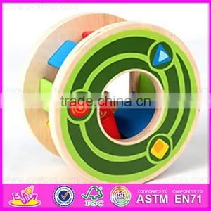 2016 Hot Sale Baby Wooden Snail Toy, Most Popular Kids Wooden Snail Toy W05B155 thumbnail-4