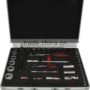 Professional 66 Pieces 1/4''&1/2''Dr.Socket Wrench Set thumbnail-1