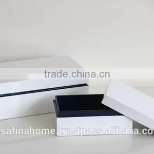 Set of 2 Rectangle Colored Lacquer Boxes thumbnail-1