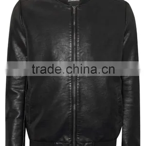 ALIKE Men pu Jacket Bomber pu Jacket thumbnail-1