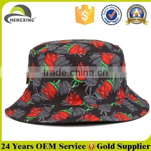 Girl Cotton Custom Floral Colorful Bucket Hat thumbnail-1