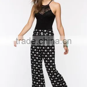 2017 Summer Lady Custom Animal Print Light Weight Pants Hotsale thumbnail-1