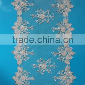 China Guangzhou Beaded Embroidered Flower Design Table Cloth thumbnail-1