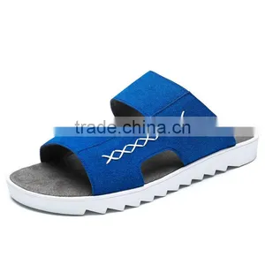 Fashion Summer Adults Leather Slippers Shoes for Male, Men Casual Slippers Good Quality From Jinjiang Factory thumbnail-1