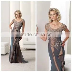 Sexy Short Sleeve Mother of the Bride Evening Modern Night Dress thumbnail-1