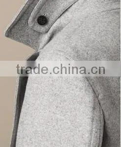 2014 Men Coat Offwhite Color Wool Fabric thumbnail-2