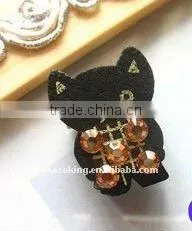 Fashion Wood Brooch Pin Painted Cat Brooch Pin for Children thumbnail-1