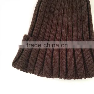 Myfur Men Wool Blend Acrylic Knitted Hat With Fluffy Raccoon Fur Pom Pom thumbnail-4