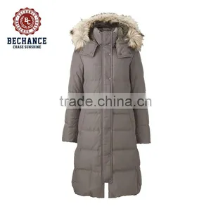 Women's Long Down Jacket With Faux Fur thumbnail-1