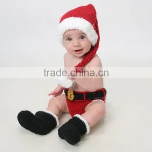 Wholesale Autumn and Winter Season Snow Christmas Hat + Pants+ Shoe 3 Pieces/set for Baby and Child thumbnail-1