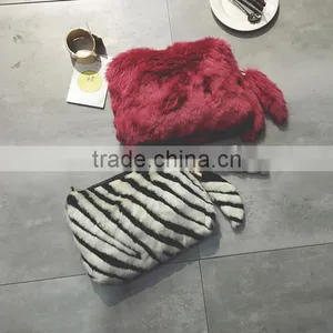 Winter Cute China Manufacturer Rabbit Fur Handbags With Low Price thumbnail-1