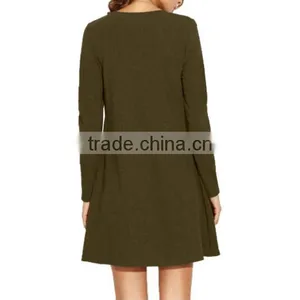 Hot Style Broken Shoulder Long-sleeved Loose Skirt thumbnail-4