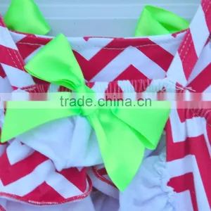 Red and White Wave Stripe Outfits Baby Girls Romper Sets Sleeveless Summer Bow Clothes thumbnail-6