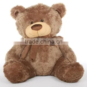 New Arrival Long Pile Extra Huggable Brown Plush Teddy Bear for Kids thumbnail-1