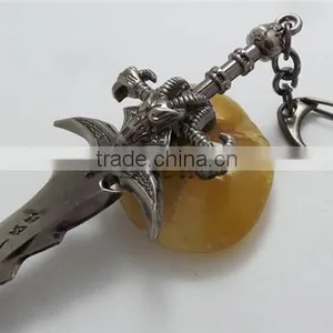 Hot Sale World of Warcrafts Metal Weapon Keychains Wowtheme Souvenir Key Chain thumbnail-2
