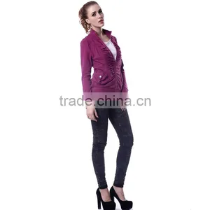Women Korean Version of Spring Models Zipper Slim Small Suit Jacket thumbnail-4