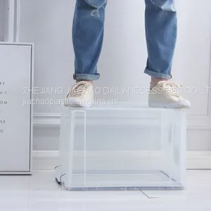 Clear Transparent Plastic Storage Box With Steel Handle thumbnail-4