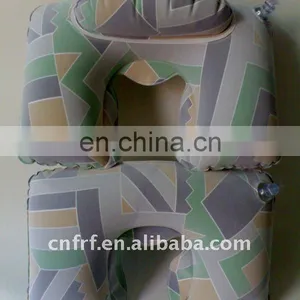 Inflatable Flocked Neck Pillow With High Rest thumbnail-1