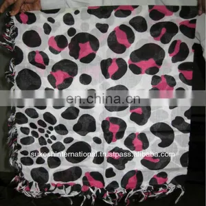 Cow PRINT COTTON SCARF thumbnail-1