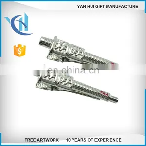 Custom Logo Silver Tie Clips thumbnail-1