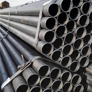 Low Price ASTM ERW Black Carbon Welded Steel Round Pipe and Tube thumbnail-1