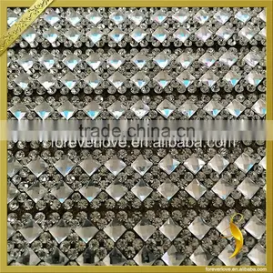Bling Diamante Trimming Glue Hot Fix Rhinestone Crystal Net Mesh FRM-201 thumbnail-3