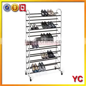 2015 Hot Sale 10-tier Metal Frame Shoe Display Rack thumbnail-2