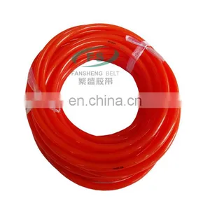 Green Orange Transparent PU Round Belt Polyurethane Drive Belt Smooth and Rough Surface thumbnail-1