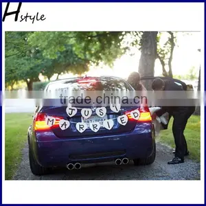 JUST MARRIED For Wedding Party Decoration Photo Booth Props Banners Supplies Bunting Garland Handmade Photocall PFB0001 thumbnail-2