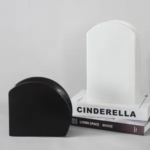 Interbedded European Style Colored Glaze White And Black Ceramic Vase, Home Dinning Table Decoration thumbnail-2
