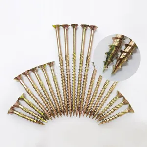 Chipboard Screw Double CSK Head Hex Knurling Cutting Galvanized Screw thumbnail-2