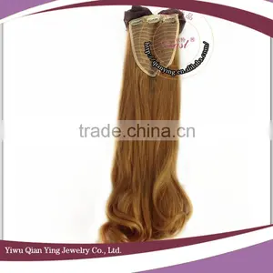 Fashion Cheap Easy Clip Brown Natural Way Hair Ponytail Extensions thumbnail-2