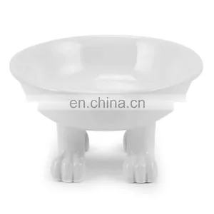 New Factory Dog Shaped Modern Custom Ceramic Elevated Raised Supplies Dish Water Pet Dog Cat Bowl thumbnail-2