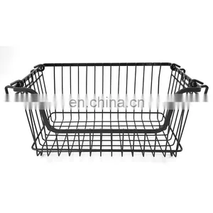 Metal Wire Iron Storage Organizer Kitchen Basket thumbnail-1