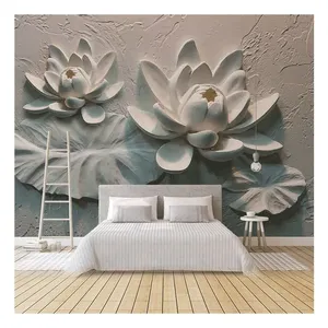 Tropical Wall Murals 3D 5D 8D 16D Wall Mural Decoration Flower Geometric Design For Home Tv Background Dropshipping thumbnail-3