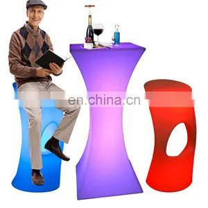 Portable Led Bar Table Nightclub Led Furniture Light Cocktail Outdoor Bar Tables and Chairs Sofa Set for Events Wedding Party thumbnail-1