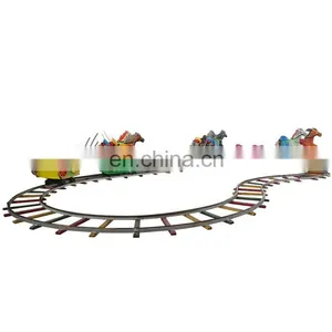 China Suppliers Fairground Amusement Park Playground Equipment Small Horses Train Rides for Sale thumbnail-1
