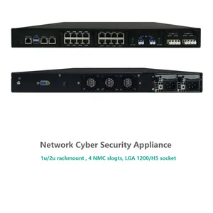 Network Cyber Security Appliance Based Socket LGA 1200 H5 I7 I9 Xeon W1200 W1300 CPU 4NMC Slots thumbnail-1