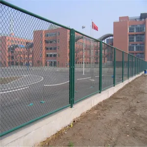 PVC Diamond Mesh China Manufacturers Chain Link Fence Used for Chain Link Football Fence thumbnail-2