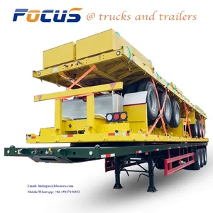 8 Axles Flatbed Trailer , Heavy-duty Cargo and Equipment,construction Machinery From China thumbnail-3