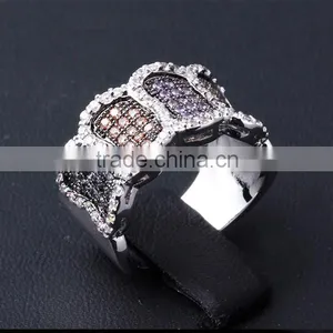 Good Price Item Jewelry Fashion Zircon Colorful Party Ladies Unique Brass Ring thumbnail-5