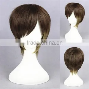Cheap Short 35CM Brown Color Mixed Synthetic Lolita Cosplay Wig thumbnail-1