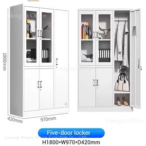 Professional Metal Filing Cabinet SFC019 With Waterproof Surface and High Strength Tempered Glass|Easy Assembly Steel Storage Cupboard for Studio thumbnail-1