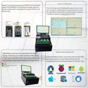 Annuoli M.2 Hard Drive Copier With One-to-three Function, Nvme Ngff, High-speed Copying, up to 18gb per Minute thumbnail-1