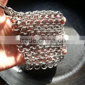 Cleaning Brush Type and Stainless Steel Material Chainmail Scrubber thumbnail-2