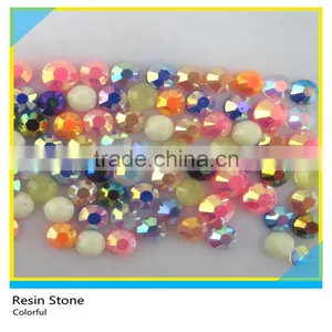 Iron On Colorful Round Resin Stone For Nail Art thumbnail-4